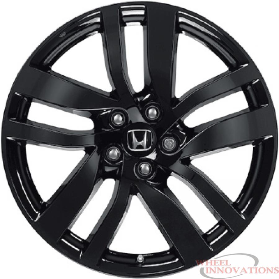 White Honda Pilot Black Rims