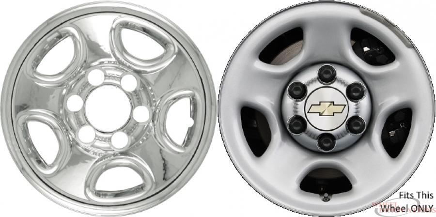 Chevrolet Silverado 1500, Suburban, Tahoe Chrome Skins (Hubcaps