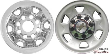 Chevrolet Silverado, Suburban Chrome Wheel Skins (Hubcaps/Wheelcovers) 16 Inch
