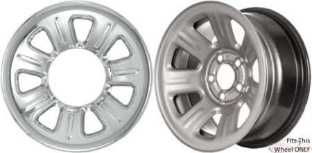 Ford Ranger, Mazda B Series Chrome Wheel Skins (Hubcaps/Wheelcovers) 15 Inch Set